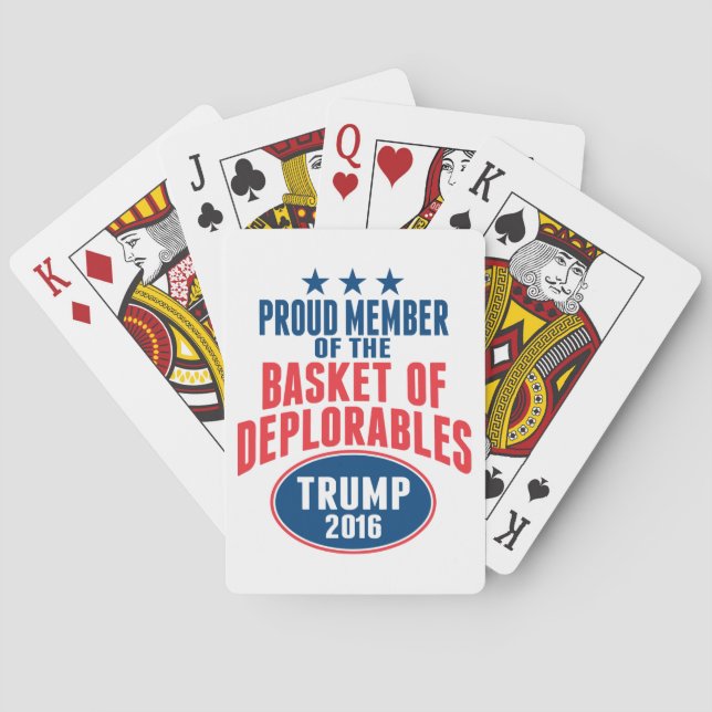 stolt medlem av Basket i Deplorables - Trump Casinokort (Baksidan)