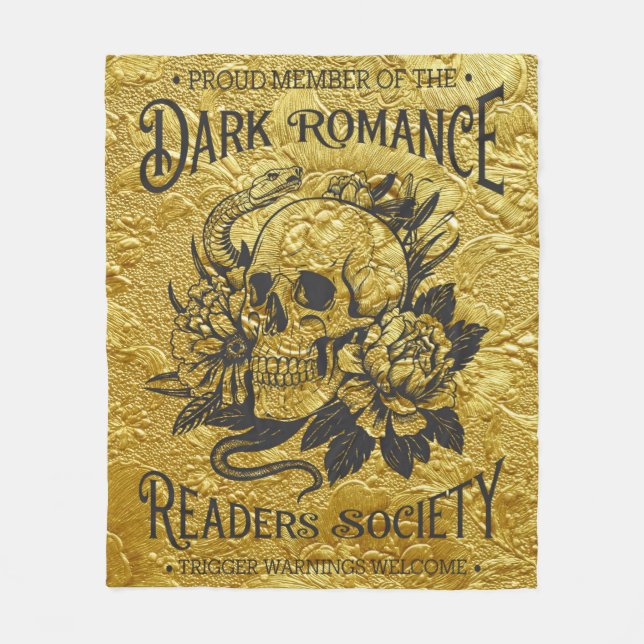 Stolt medlem av Dark Romance Reader Society Fleecefilt (Framsidan)
