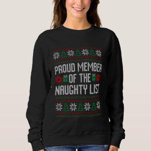 stolt medlem av den stygga listan ful jul sw t shirt