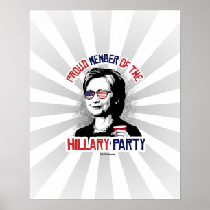 Stolt medlem av det Hillary partyet Poster