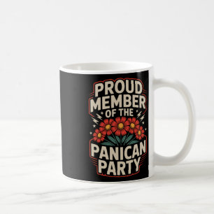 Stolt medlem av Panican Party Floral Anti Trum Kaffemugg