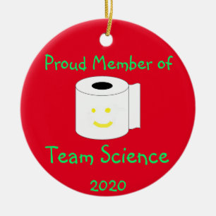 stolt medlem av Team Science Julgransprydnad Keramik
