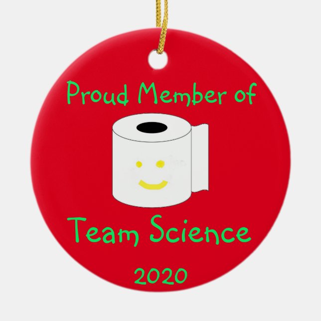 stolt medlem av Team Science Julgransprydnad Keramik (Framsidan)