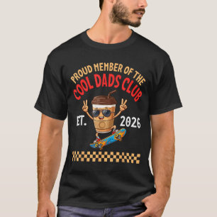 Stolt medlem cool dads klubben est 2026 skater kaf t shirt