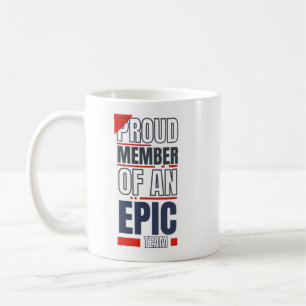 Stolt medlem i ett episk team arbetsplats kaffemugg