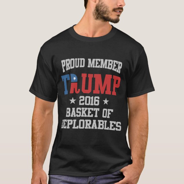 stolt medlem trunp 2016 basket av förövarna tee shirt (Framsida)
