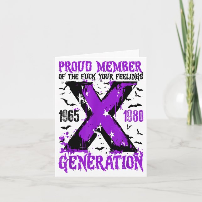 Stolt medlem X Generation För dina känslor Hallow Kort (Framsida)