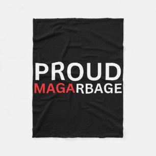 Stolt Mega Garbyge Tröja Trump Supportrar Fleecefilt