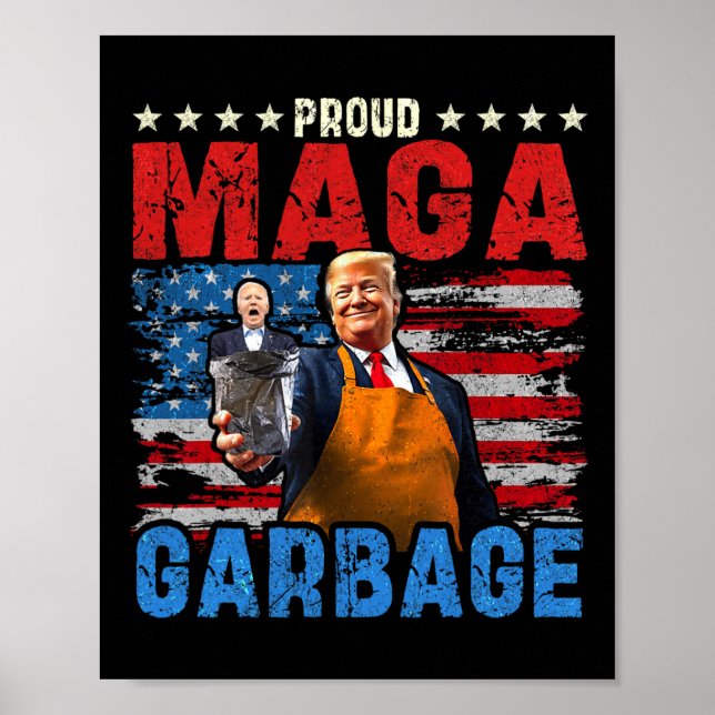 Stolt Mega Garbyge Trump Vance Supporter  Poster (Framsidan)