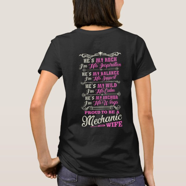 Stolt mekanikerfru t-shirt (Baksida)