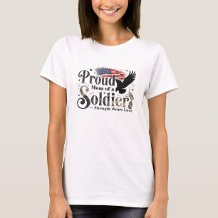 Stolt Militär Mamma Soldat Stolthet Konst T Shirt