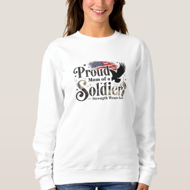 Stolt Militär Mamma Soldat Stolthet Konst T Shirt (Framsida)