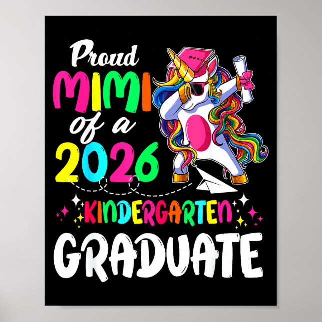 Stolt mimi av en examen från förskoleklass 2026 poster (Framsidan)