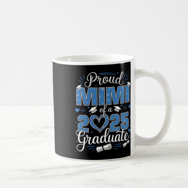Stolt Mimi för en klass 2025 examen 2025 seniormi Kaffemugg (Höger)
