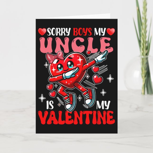 Stolt min farbror är min Alla hjärtans dags dabbin Kort (Framsida)