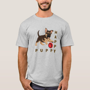 Stolt Min Pin-valp Pappa Grafisk Grå T-Shirt