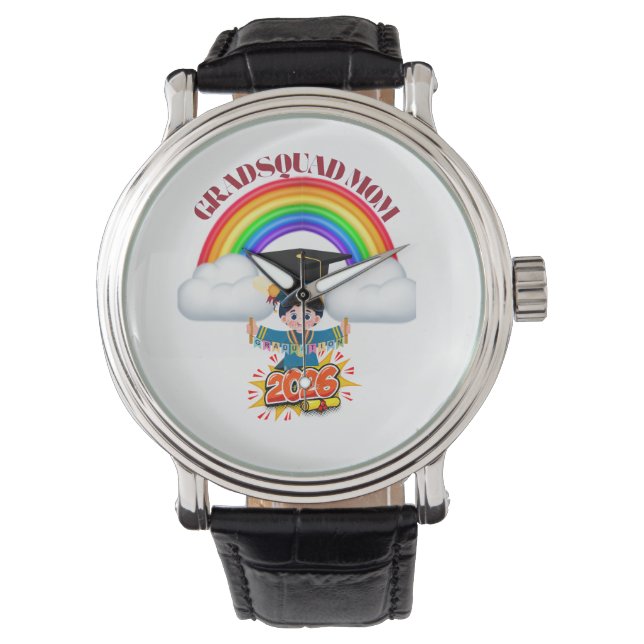 Stolt Momma Examensgrupp 2026 Armbandsur (Framsida)