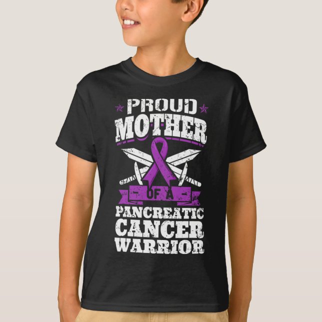 stolt Mor i en pankreascancerkrigare, awaren T Shirt (Framsida)