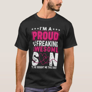 stolt Mor på en Freaking Fantastisk son-pojke T Shirt