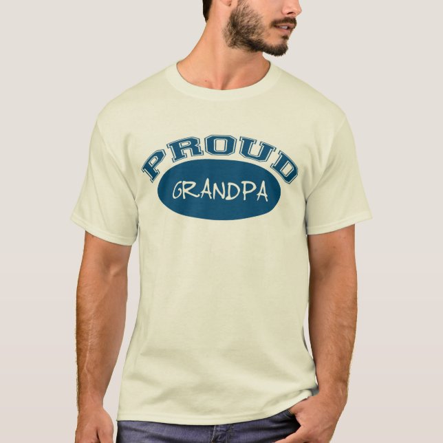 Stolt morfar (blått) t-shirt (Framsida)