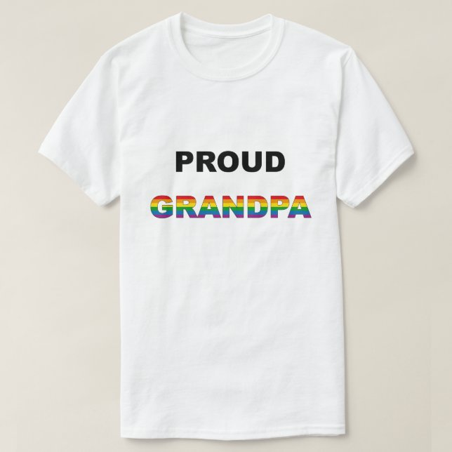 Stolt morfarregnbåge LGBT Tee (Design framsida)