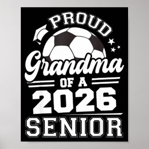Stolt Mormor 2026 Seniorfotbollsillustration Poster