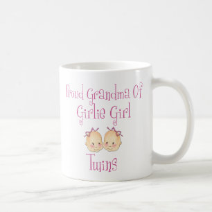 Stolt mormor av flickatwillingar kaffemugg