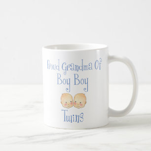 Stolt mormor av pojketwillingar kaffemugg