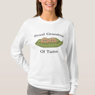 Stolt mormor av twillingar tee shirt