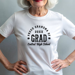 Stolt Mormor Examen Varsity Typografi Utexaminerad T Shirt