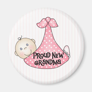 Stolt mormor för flicka magnet