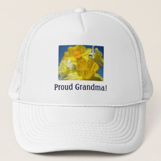 Stolt Mormor! hattar Gula Narcissblommor Truckerkeps