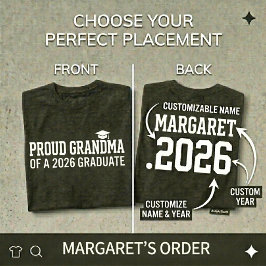 STOLT MORMOR Klass 2026 Personlig Examen T Shirt