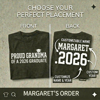 STOLT MORMOR Klass 2026 Personlig Examen T Shirt