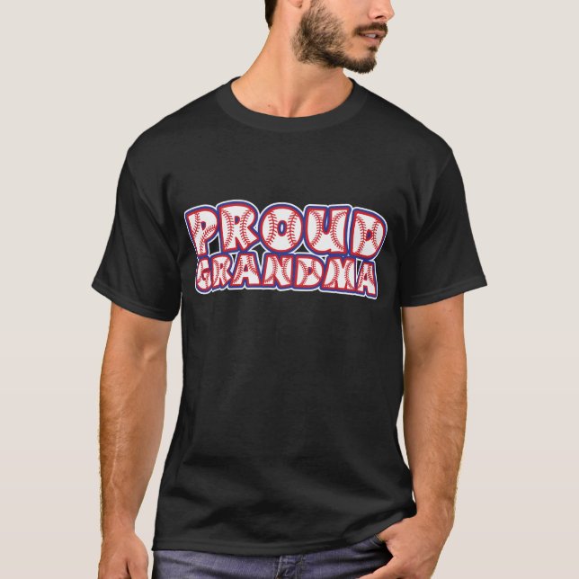STOLT mormor som är rött vitt blått Tee Shirt (Framsida)