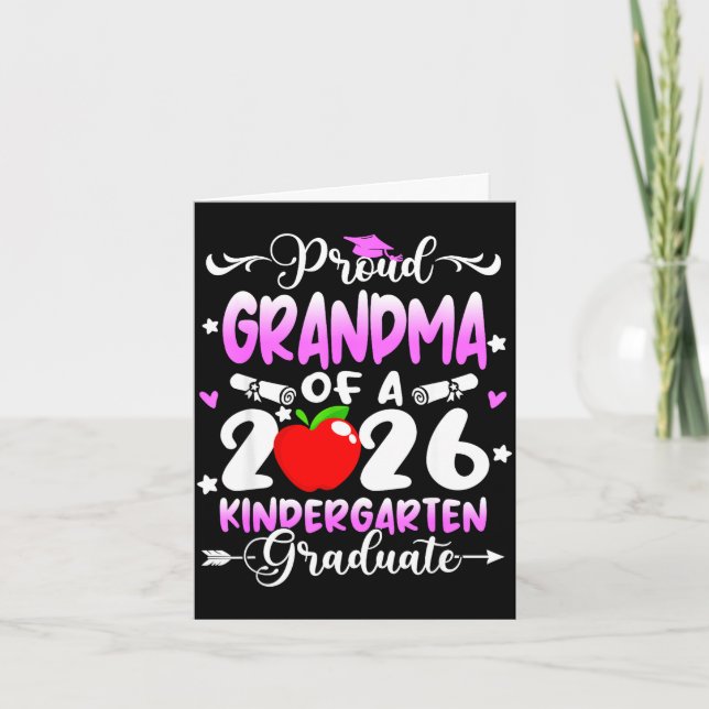 Stolt mormor till 2026 års förskoleutexaminerad gr kort (Framsida)