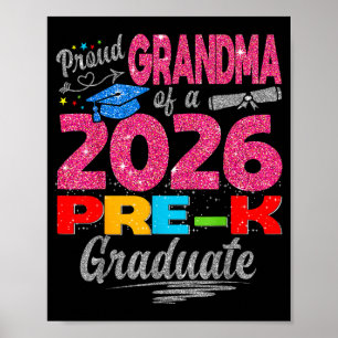 Stolt mormor till 2026 pre-k examen mammors dag poster