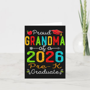 Stolt mormor till 2026 pre-k examen mors dag kort