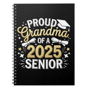 Stolt Mormor Till En 2025 Examinand Examen Guld Anteckningsbok