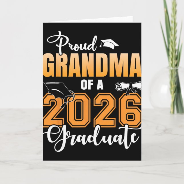 Stolt Mormor Till En 2026 Examen Utexaminerad Morm Kort (Framsida)