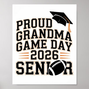 Stolt Mormor till en 2026 Fotboll Seniorklass Poster
