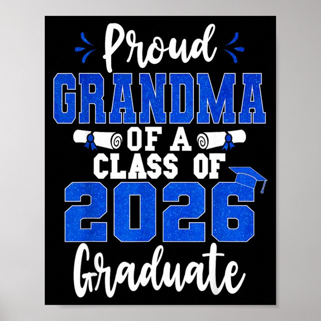 Stolt mormor till en examenklass 2026 senior poster (Framsidan)
