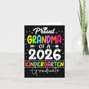 Stolt mormor till en klass 2026 förskoleklass kort
