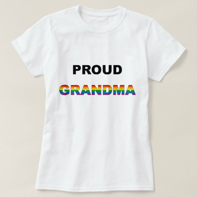 Stolt mormorregnbåge LGBT T-shirt (Design framsida)