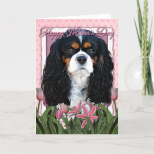 Stolt mors dag - rosa tulpan - - Tri-Färg Kort