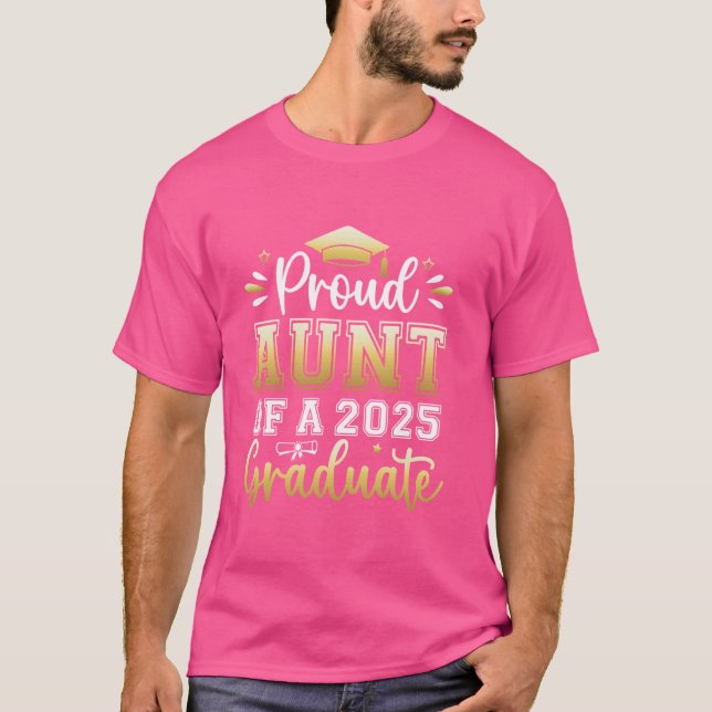 stolt Moster av 2025 års Student-högre Studenten W T Shirt (Framsida)