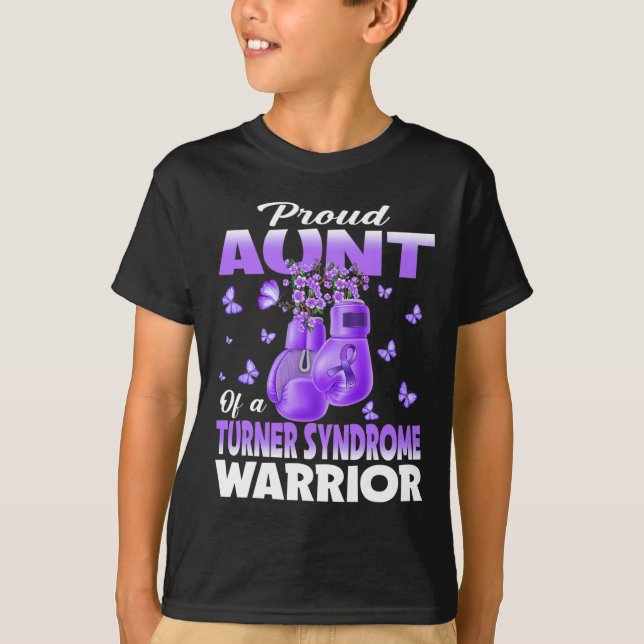 stolt Moster om Turner Syndrome Warrior Awareness T Shirt (Framsida)