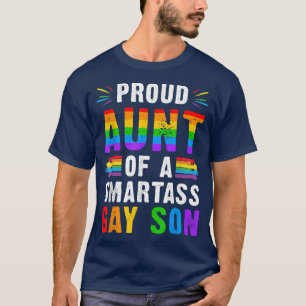 stolt Moster över en Smartass Gay Son HBT Ally Gay T Shirt