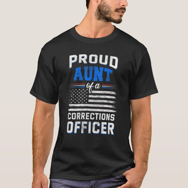 stolt moster på en rättstjänsteman t shirt (Framsida)