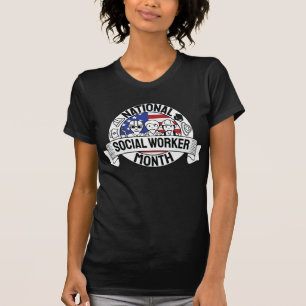 stolt Motiverande National Social Worker Month US T Shirt